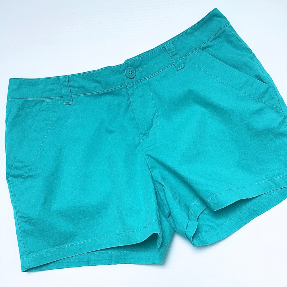 COLUMBIA Shorts Pockets Blue Green women’s Size 6